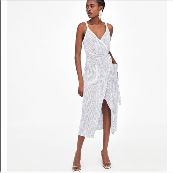 Zara Dresses & Skirts - Zara striped midi dress NWT